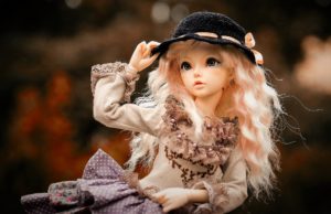Pruik voor een BJD pop