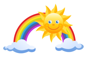 Regenboog bontjas