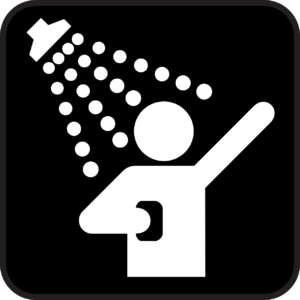 Zwarte douche