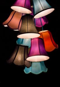 gekleurde lampen