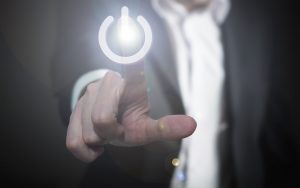 glazen lichtknop