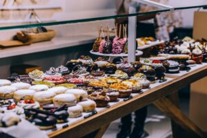 donuts and bagel display