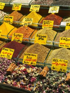 variety of spices