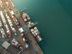 harbor located near rippling sea water