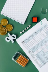 tax documents on the table
