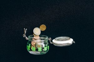 coins in a jar