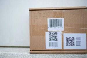 close up shot of a delivery package
