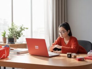 Absolute Reality v16 A person sitting at a desk with a laptop 1 1