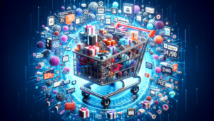 DALL·E 2023 10 16 09.25.04 Digital render of a shopping cart filled with the listed AliExpress products emphasizing the special offers and discounts 1