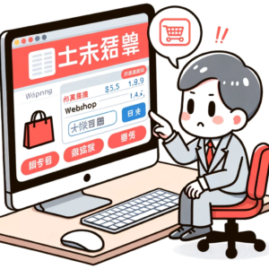 DALL·E 2023 10 20 20.18.37 Illustration of a person trying to communicate with a Chinese webshop via computer 17