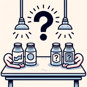 DALL·E 2023 10 23 05.11.32 Illustration of two identical products side by side on a table with a question mark above it symbolizing the confusion of receiving a double product 2