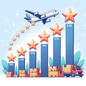 DALL·E 2023 10 24 08.03.01 Graphic representing AliExpress Seller Ranking with ascending bars and stars denoting high ratings 31
