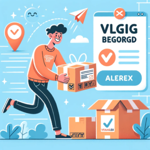 DALL·E 2023 11 01 05.51.48 Illustration of a happy person receiving a securely delivered package with the text Veilig Bezorgd and the VraagAlex.com logo in the background 8