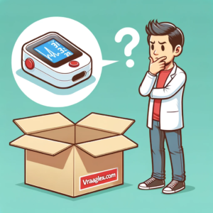 DALL·E 2023 11 01 05.58.42 Illustration of a person looking puzzled at an empty box next to an image of an oximeter with VraagAlex.com branding visible 7