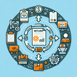 DALL·E 2023 11 16 18.39.01 An informative graphic for a blog post about managing returns on AliExpress. The image should include icons or symbols representing the return process 1