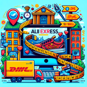 DALL·E 2023 11 26 10.18.52 A creative and colorful illustration for a blog about online shopping tips. The image should include symbolic elements such as a computer with AliExpr 1