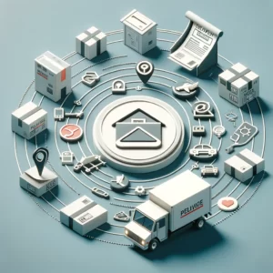 DALL·E 2024 02 05 12.25.02 An image that symbolizes the importance of accurate delivery information and the options available for package collection. The visual should include e 1