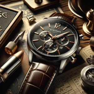 DALL·E 2024 02 25 10.17.52 Een elegant en functioneel herenhorloge van KINGNUOS uit de 2023 collectie perfect weergegeven in een stijlvolle setting. Het ontwerp moet de kwalit 1