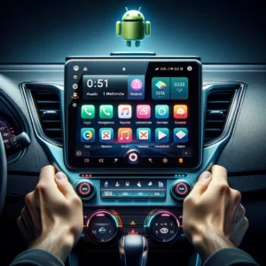 DALL·E 2024 02 25 16.57.19 Een geavanceerde en stijlvolle auto radio multimedia systeem specifiek ontworpen voor de Nissan Qashqai weergegeven in een auto dashboard setting. D 1