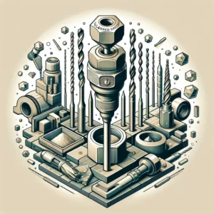 DALL·E 2024 03 05 07.26.25 Create an image showcasing a hexagonal shaft soldered dry ceramic tile diamond drill bit set against a backdrop that illustrates its use on various ha 1