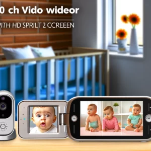 DALL·E 2024 03 13 19.05.32 Create an image showcasing a 7.0 Inch Video Baby Monitor with HD Split Screen featuring 2 Cameras highlighting its superior monitoring capabilities. 1