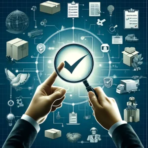 DALL·E 2024 03 29 18.44.55 Visualize an image that captures the theme of responsibility and solutions in online shopping. The image should embody the idea of checking and confir 1