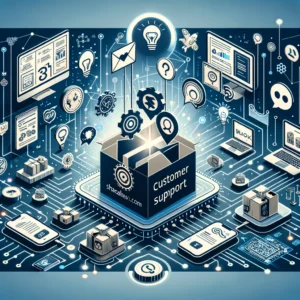 DALL·E 2024 04 06 09.46.03 Illustrate an advanced customer support network that showcases the integration of innovative technology and personalized assistance. The visual should 1