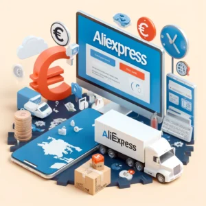 DALL·E 2024 05 01 13.27.40 A professional and engaging image that represents the concept of online shopping on AliExpress specifically targeting the Dutch market. The image sho 1