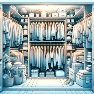 DALL·E 2024 05 04 07.20.00 An illustrative digital image for a blog about the Magic Multi port Support Hangers from AliExpress. The image should depict a spacious and organized 1