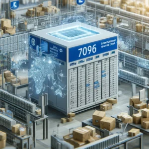 DALL·E 2024 05 11 07.23.08 An informative digital illustration showing a complex of mailboxes in a postal facility focusing on one specific mailbox labeled 7096. The scene shou 1