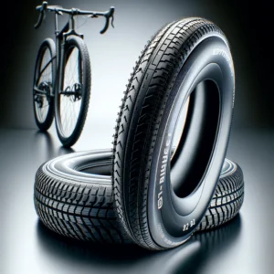 DALL·E 2024 05 12 07.39.24 A realistic and detailed image of Continental ULTRA SPORT III E BIKE tires showing features like tread pattern and sidewall information. The tires ar 1
