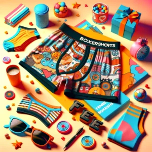 DALL·E 2024 05 15 05.15.10 A vibrant and stylish image showing a variety of trendy boxershorts from OnThatAss displayed in an attractive and colorful arrangement. The design sh 4