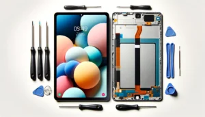 DALL·E 2024 05 19 07.21.59 A detailed and clear image of a replacement LCD screen and touch glass digitizer assembly for Samsung Galaxy Tab S6 Lite. The image shows the screen w 1