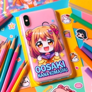 DALL·E 2024 05 28 06.29.22 A vibrant and appealing image showcasing Oosaki Nana Komatsu anime stickers. The stickers should be displayed in a creative and decorative setting wi 1