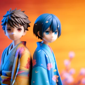 DALL·E 2024 05 30 08.36.22 A vibrant and appealing image showcasing 22cm Tachibana Taki Miyamizu Mitsuha Anime Figure Movie Your Name Action Figure Japanese Figurine Collectib 1 1