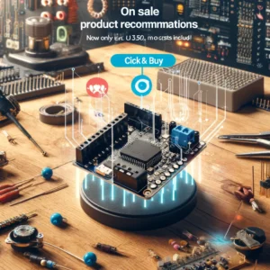 DALL·E 2024 06 10 07.50.47 A tech focused scene featuring the Mini Nano V3.0 ATmega328P Microcontroller Board for Arduino in a modern electronics workshop. The microcontroller b 1