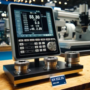 DALL·E 2024 06 12 08.00.24 A high quality 3 Axis LCD DRO Set with a digital readout display and 3 pieces of 5U linear glass scale encoders suitable for boring machines and mill 1