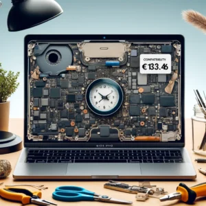 DALL·E 2024 06 12 08.06.53 A high quality full LCD assembly for MacBook Retina Display including tools displayed in a modern workspace setting. The image should highlight comp 1