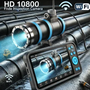 DALL·E 2024 06 15 12.53.30 The HD 1080P Endoscope Camera Pipe Inspection Camera in use showing its high resolution images and robust waterproof housing. The camera is being use 1