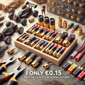 DALL·E 2024 06 17 07.55.11 An image showcasing XT60 XT 60 Male Female Bullet Connectors Plugs for RC Lipo Battery Quadcopter Multicopter. The connectors are prominently displaye 1