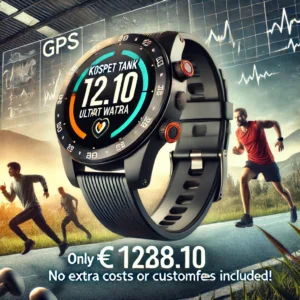 DALL·E 2024 06 18 05.37.48 An image showcasing the KOSPET TANK T3 Ultra Smart Watch. The watch is prominently displayed highlighting its sleek design GPS functionality and AM 1
