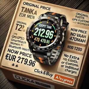 DALL·E 2024 06 19 07.47.27 A high quality image of the Original KOSPET TANK T3 Ultra Smart Watch For Men GPS Smartwatch Women 470mAh Electronic Fitness AMOLED AOD Bluetooth Watc 1