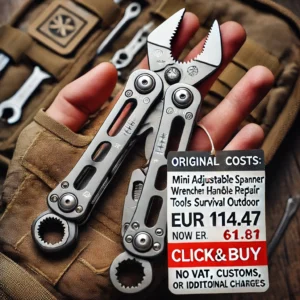 DALL·E 2024 06 20 06.21.20 A high quality image of the EDC Titanium Alloy Mini Adjustable Spanner Wrench Handle Multi tool profession Portable Repair Tools For Survival Outdoor 1