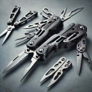 DALL·E 2024 06 20 06.40.22 A high quality image of the Combination Multitool Folding Knife Scissors Detachable Outdoor Pocket Knife EDC Emergency Hand Tools Multipurpose Knife. 1