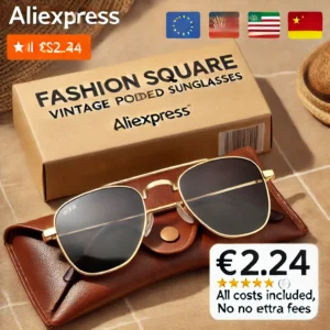 DALL·E 2024 06 21 06.28.57 An image of Fashion Square Vintage Polarized Sunglasses highlighting their stylish design. The sunglasses are displayed in a summer outdoor setting 9