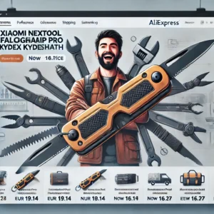 DALL·E 2024 06 23 07.00.09 A professional and eye catching banner image for a blog about a popular AliExpress product the Xiaomi Nextool Flagship Pro Multitool With Kydex Sheat 1