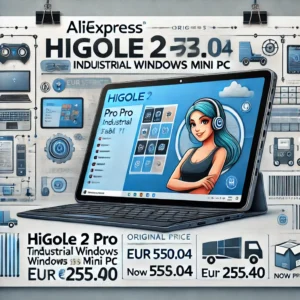 DALL·E 2024 06 23 14.31.42 A professional and eye catching banner image for a blog about a popular AliExpress product the Higole 2 Pro Tablet Pad Industrial Windows 11 Tablet M 1
