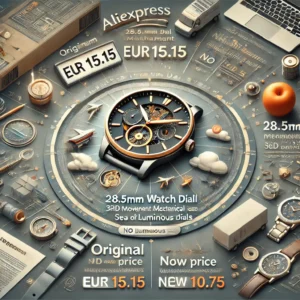 DALL·E 2024 06 23 17.33.20 A professional and eye catching banner image for a blog about a popular AliExpress product the 28.5mm Watch Dial for NH35 Movement Mechanical Watch F 1