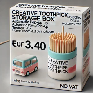 DALL·E 2024 06 26 08.17.19 An image showing the Creative Toothpick Storage Box Automatic Pop up Toothpick Box for Home Living Room and Dining Room. The image should display the 5