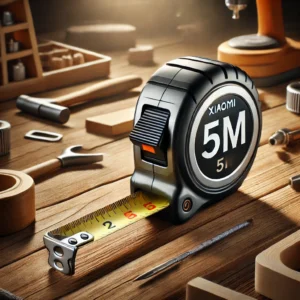 DALL·E 2024 06 27 06.40.39 A high quality image of the Xiaomi 5M Measuring Tape. The tape measure should be shown in a clean well lit setting highlighting its features such as 1